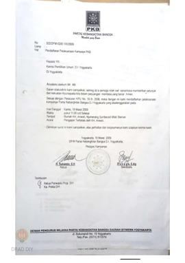 Surat pemberitahuan  pelaksanaan kampanye PKB