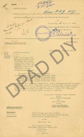 Peraturan Pemerintah penganti Undang-undang Nomor : 1 Tahun 1962 tentang pemanggilan dan pengerah...