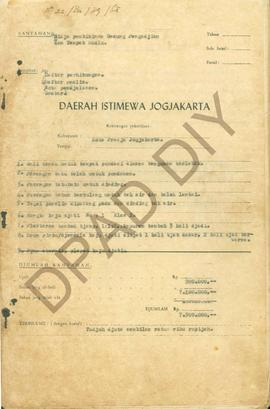 Surat Dinas PU DIY tentang rancanagan biaya pembuatan Gedung Pengajian dan tempat wudlu pada Masj...