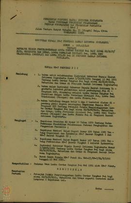 
SK No. 188.43 Tgl 18 Juni 1991, tentang Petunjuk Teknis  Penyelenggaraan Lomba Cerdas Tangkas P4...