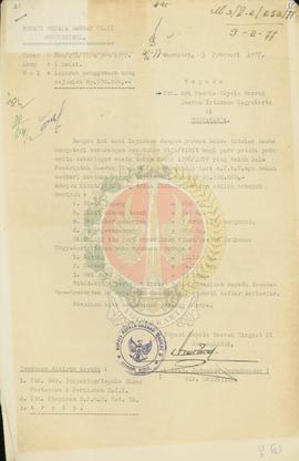 Laporan penggunaan uang oleh Bupati untuk bantuan berupa bibit.