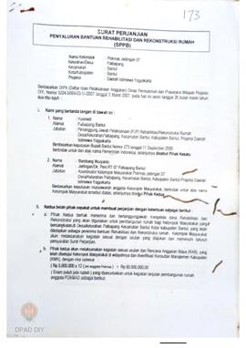 Surat Perjanjian Penyaluran Bantuan Rehabilitasi dan Rekonstruksi Rumah (SPPB), Nama Kelompok Mas...