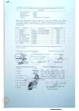 Berita Acara Pembentukan Kelompok dan Pengurus Pokmas (BAPKPP) untuk Rumah Rusak Berat, Nama Kelo...