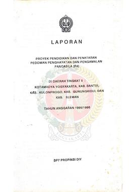 Laporan Proyek Pendidikan dan Penataran Pedoman Penghayatan dan Pengamalan Pancasila (P-4) di Dae...