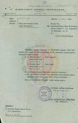 Penelitian pengajuan surat tanda kehormatan bidang peternakan atas nama Sdr, Prof. Suparwi dan Pr...