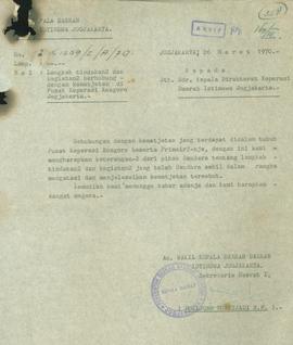 Permintaan kejelasan pihak Setda DIY atas langkah-lankah tindakan kegiatan-kegiatan berhubungan d...