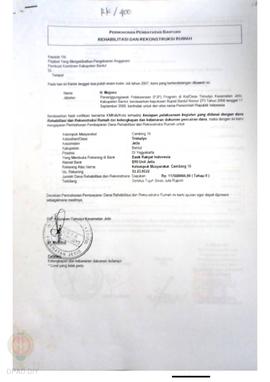 Permohonan Pembayaran Bantuan Rehabilitasi dan Rekonstruksi Rumah, Nama Kelompok Masyarakat Cembi...
