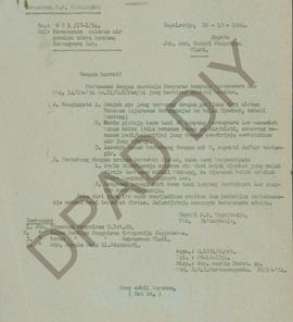 Surat dari Menteri P.P Tegalrejo kepada Menteri Pengairan Mlati tentang permohonan saluran air se...