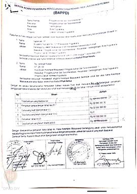 Berita Acara Penarikan / Penggunaan dana Rehab / Rekonstruksi Rumah ( BAPPD ) untuk Rumah Rusak B...
