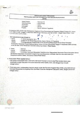 Amandemen Surat Perjanjian Penyaluran Bantuan Rehabilitasi dan Rekonstruksi Rumah (SPPB),  Nama K...