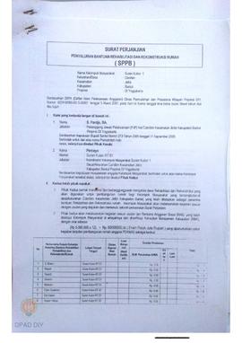 Surat Perjanjian Penyaluran Bantuan Rehabilitasi dan Rekonstruksi Rumah (SPPB),  Nama Kelompok Su...