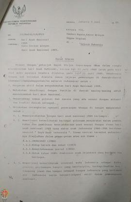 Surat Edaran Nomor : 211/Pnd/VI/V/K/89/E perihal Tanggal 23 Juli 1989 jatuh pada hari Ahad maka u...