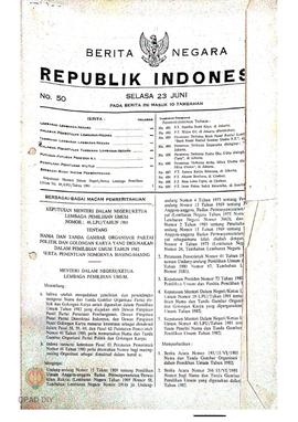 Keputusan Menteri Dalam Negeri/ Ketua Lembaga Pemilihan Umum nomor: 46/LPU/tahun 1981 tentang nam...