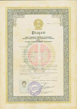 Berkas Piagam telah mengikuti Penataran Calon Pelatih Permainan Simulasi Pedoman Penghayatan &amp...