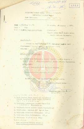 Laporan hasil pemeriksaan bulan Oktober 1976 proyek peningkatan mutu kerajinan rakyat pada Dinas ...