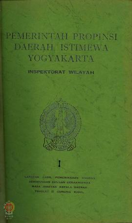 Laporan hasil pemeriksaan khusus sehubungan dengan berakhirnya masa jabatan Kepala Daerah Tingkat...