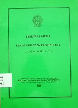 SENARAI ARSIP DINAS KEUANGAN PROPINSI DIY (Nomor Arsip: 1 - 91)