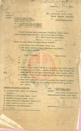 Laporan hasil pemeriksaan bulan Februari 1976 proyek pengisian monster komer dan proyek peningkat...