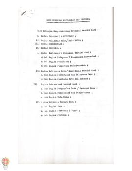Surat dari Kepala Biro Hubungan Masyarakat atau Protokol tentang Struktur Organisasi Biro Hubunga...