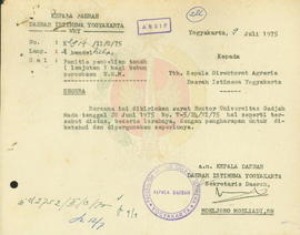 Keputusan Kepala Daerah DIY No. 271/1974 tentang Pembentukan panitia penaksir harga tanah dan mel...
