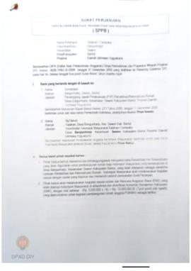 Surat Perjanjian Penyaluran Bantuan Rehabilitasi dan Rekonstruksi Rumah (SPPB),  Nama Kelompok Sa...