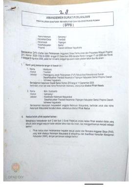 Surat Perjanjian Penyaluran Bantuan Rehabilitasi dan Rekonstruksi Rumah (SPPB), Nama Kelompok Gam...