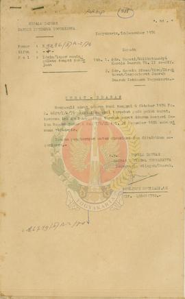 Surat edaran Mendagri tentang wajib ijin/lapor meninggalkan tempat pekerjaan.