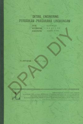 Surat dari Kanwil Pekerjaan Umum DIY tentang pekerjaan Detail Enginering perbaikan prasarana Ling...