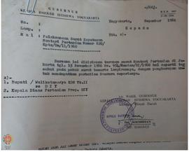 Surat dari Menteri Pertanian kepada Gubernur DIY tentang Pelaksanaan Surat Keputusan Menteri Pert...