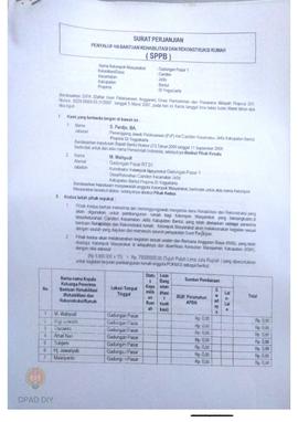 Surat Perjanjian Penyaluran Bantuan Rehabilitasi dan Rekonstruksi Rumah (SPPB),  Nama Kelompok Ga...