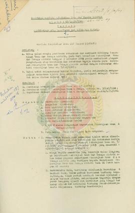 Instruksi Menteri PU dan TL tentang penghargaan atas kesetiaan dan ketekunan kerja.