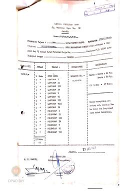 Surat Tanda Terima dari PT Ujung Lima untuk Kantor Sospol Kab.Kulon Progo Prop.DIY berupa buku Do...