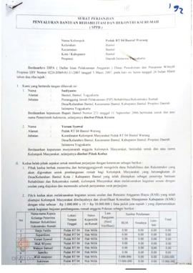 Surat Perjanjian Penyaluran Bantuan Rehabilitasi dan Rekonstruksi Rumah (SPPB), Nama Kelompok Mas...