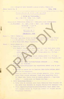 Surat perjanjian pemborongan Dinas Pekerjaan Umum Propinsi DIY No: DPU/234/38, tanggal 24 Agustus...