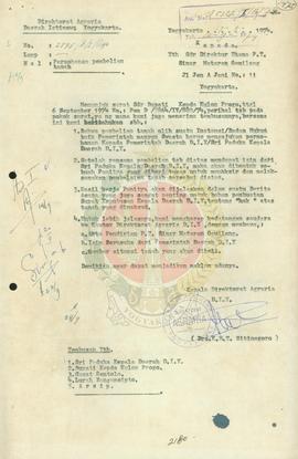 Penjelasan Direktorat Agraria kepada PT. Sinar Mataram Gemilang mengenai pembelian tanah alih sua...