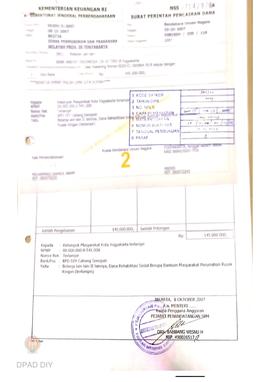 Surat Perintah Pencairan Dana kepada Kelompok Masyarakat Kota Yogyakarta untuk Belanja Lain-lain ...