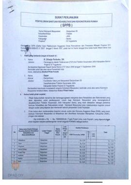 Surat Perjanjian Penyaluran Bantuan Rehabilitasi dan Rekonstruksi Rumah (SPPB),  Nama Kelompok Ba...