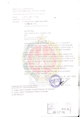 Surat dari Kepala Desa Gayamharjo Bpk. Sumadi kepada Kepala BP-7 Daerah Istimewa Yogyakarta perih...