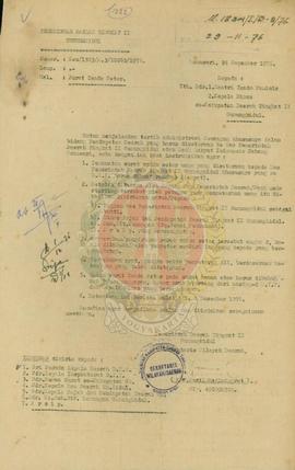 Instruksi pemakaian tanda setor dalam bidang pendapatan daerah Kab. Gunungkidul.