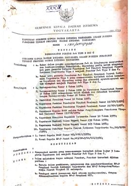 Keputusan Gubernur Kepala Daerah Istimewa Yogyakarta selaku Pembina Penataran Tingkat Provinsi Da...