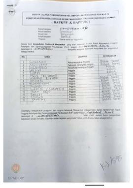 Surat Perjanjian Penyaluran Bantuan Rehabilitasi dan Rekonstruksi Rumah (SPPB), Nama Kelompok Can...
