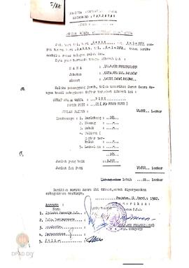 Berita acara pemeriksaan surat suara kepada Bapak Drs. R. Rio Prodjokisworo selaku camat/ketua PP...