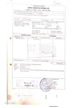 Surat Perintah Pencairan Dana kepada Kelompok Masyarakat Kabupaten Bantul perihal Belanja Lain-la...