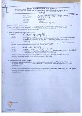 Amandemen Surat Perjanjian Penyaluran Bantuan Rehabilitasi dan Rekonstruksi Rumah (SPPB),  Nama K...