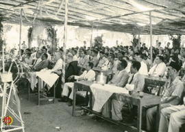 Suasana saat hadirin sedang memperhatikan dan mendengarkan wejangan yang diberikan oleh Mgr. Sugi...