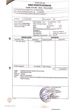 Surat Perintah Pencairan Dana kepada Kelompok Masyarakat Kabupaten Bantul untuk Belanja Lain-lain...