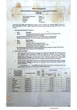 Surat Perjanjian Penyaluran Bantuan Rehabilitasi dan Rekonstruksi Rumah (SPPB), Nama Kelompok Bar...