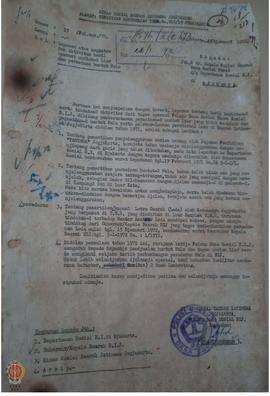 Surat no. 17/ Pol.Sus/ 72 tanggal 25 Januari 1972 dari PONSUS DANA SOSIAL DIY Dinas Sosial DIY ke...