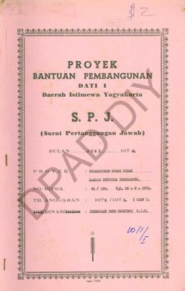 Rincian biaya proyek pembangunan rumah dinas DIY, Dinas PU Propinsi DIY.