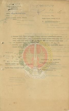 Permohonan subsisdi uang Dewan Kesenian Yogyakarta.